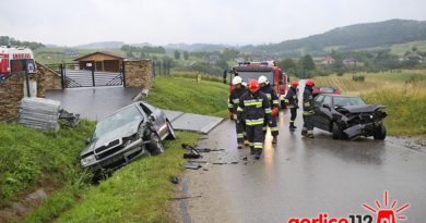 Jedna osoba trafiła do szpitala ze zdarzenia drogowe w miejscowości Bystra (gmina Gorlice)
