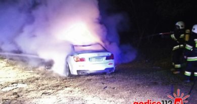 Bednarka: pożar luksusowego BMW 750M
