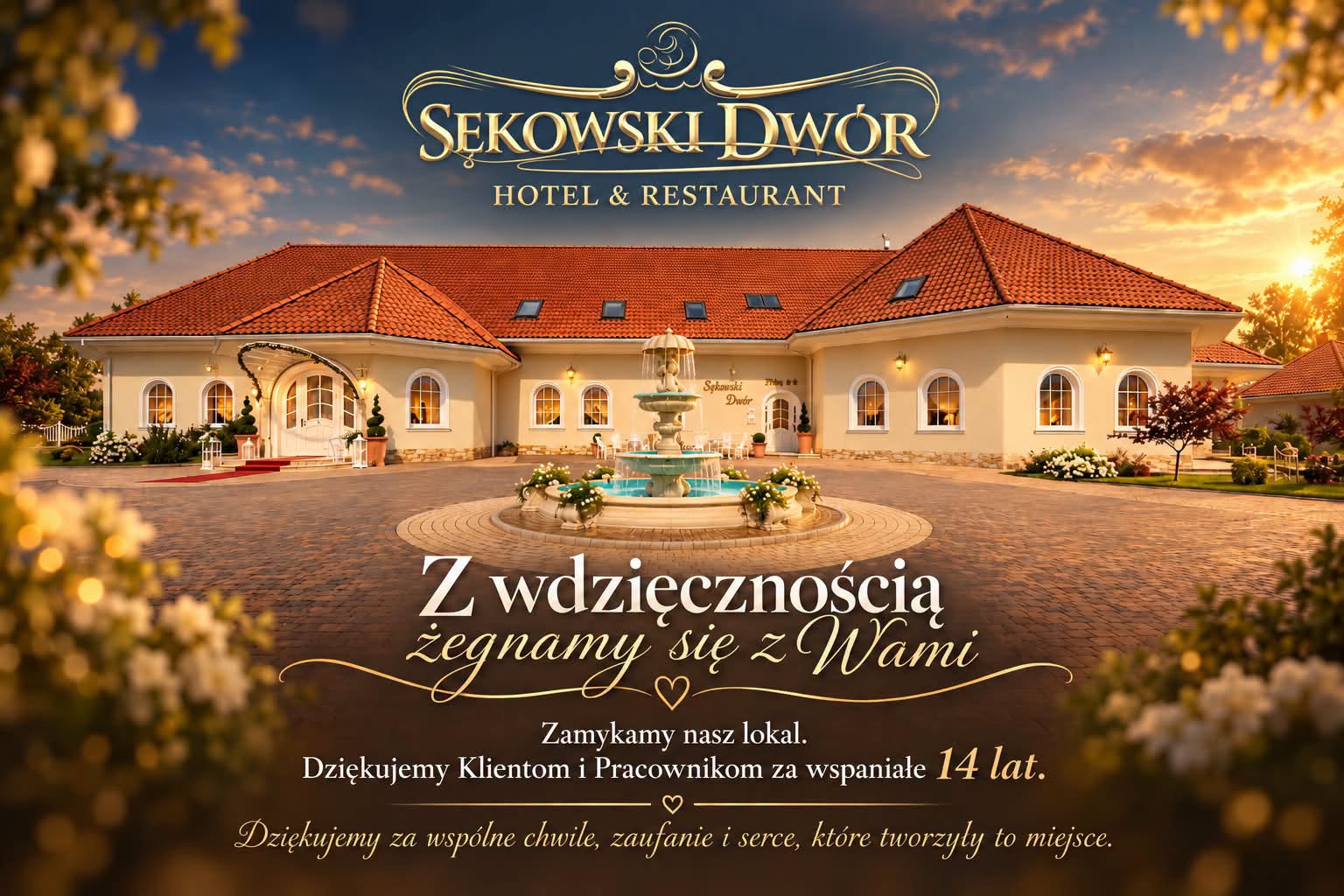 Sękowski Dwór kończy działalność. Po 14 latach właściciele mówią „dziękujemy”